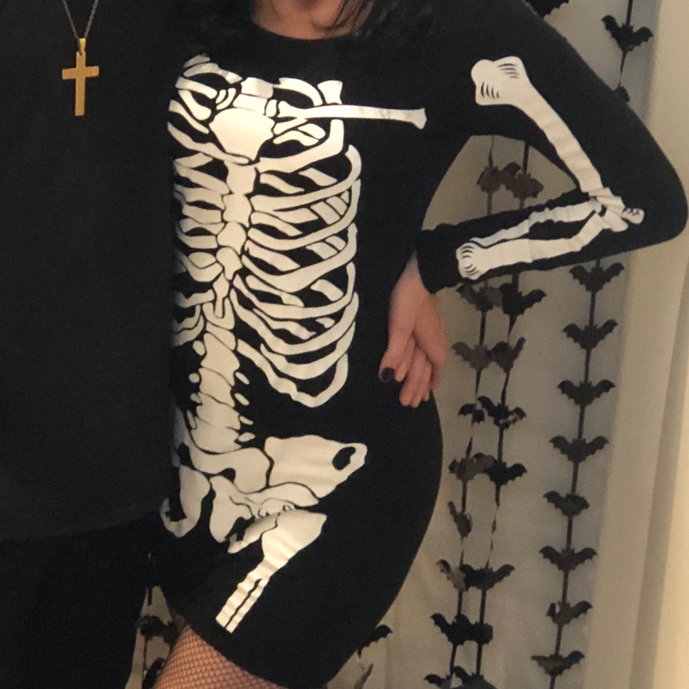 Skeleton dress for Halloween